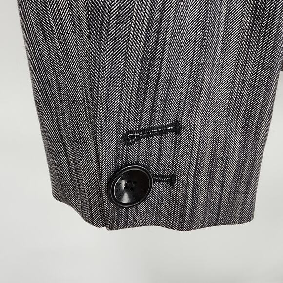 Herve Leger Paris Wool Jacket Blazer Pant SET Workwear Gray Size 8/10 - Picture 3 of 13